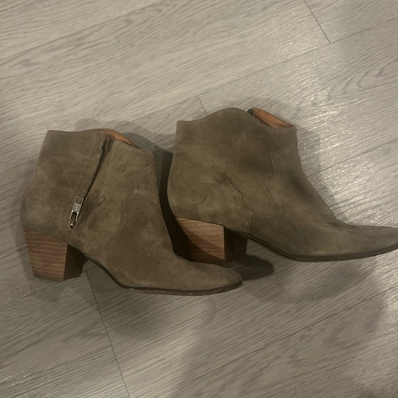 Isabel Marant Etoile Block Heel Suede Dicker Boots Size EU38 - Picture 2 of 8